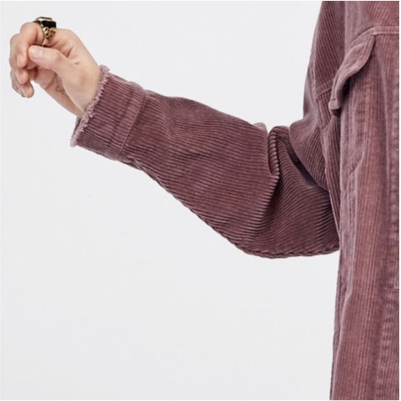 Zara corduroy shirt jacket shacket xs pink - Picture 3 of 14